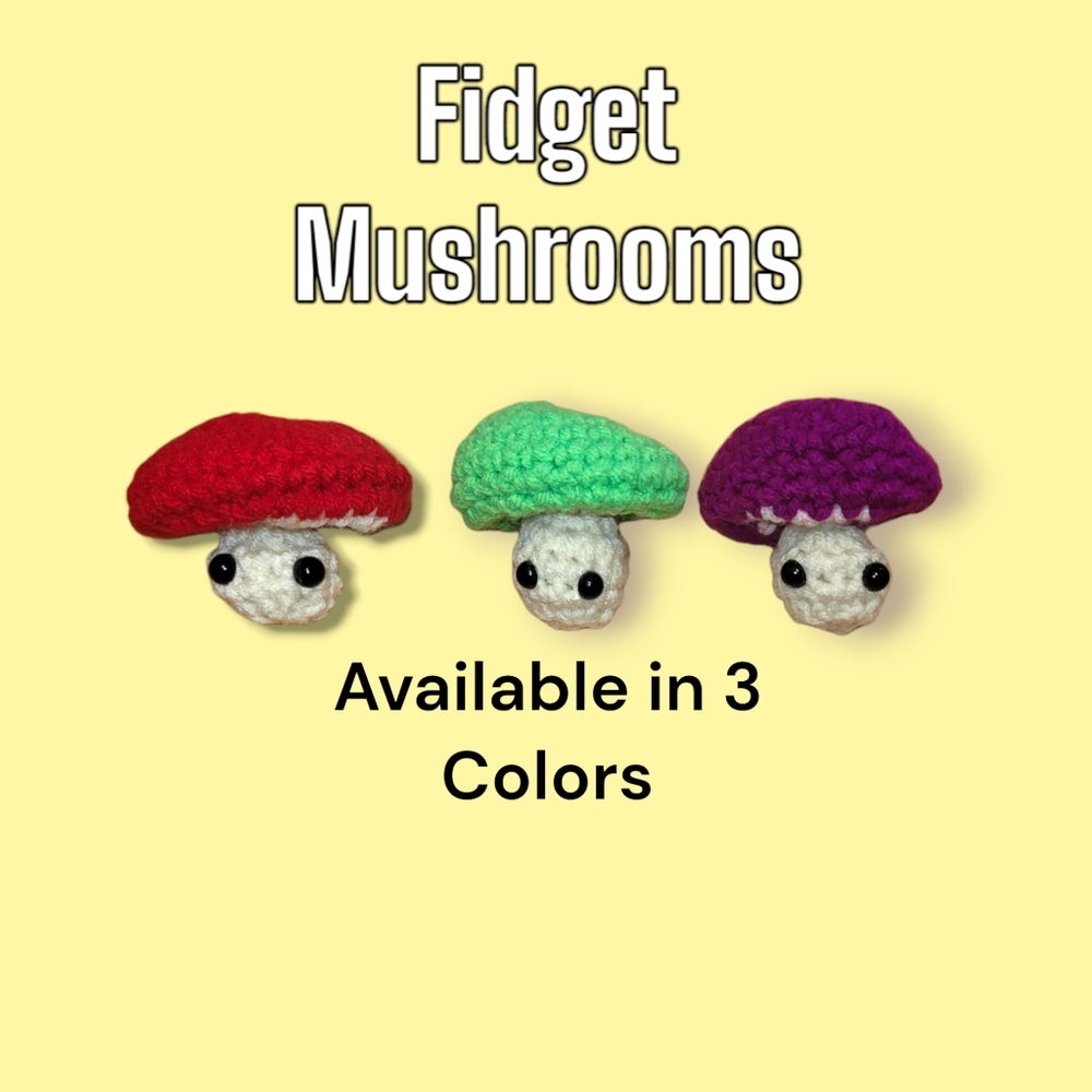 Crochet Fidget Pop Up Mushroom Toy Plushy